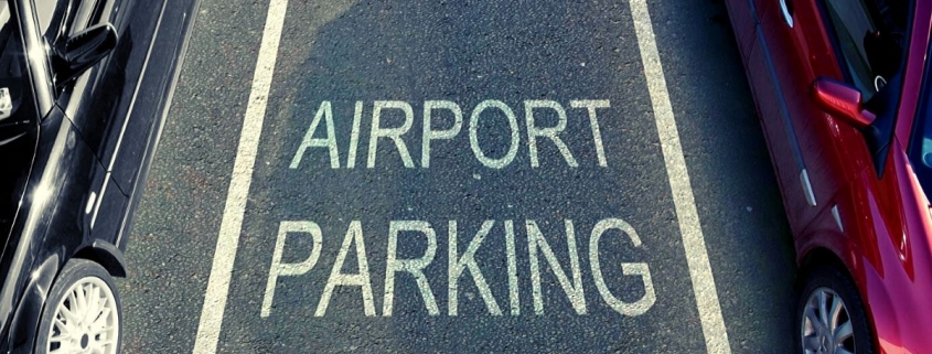 Luton airport parking sign on tarmac