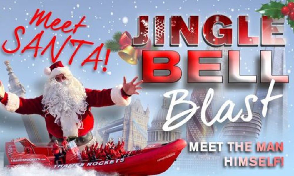 Meet Santa in London on the Thames Rockets boat trips at Christmas in London.