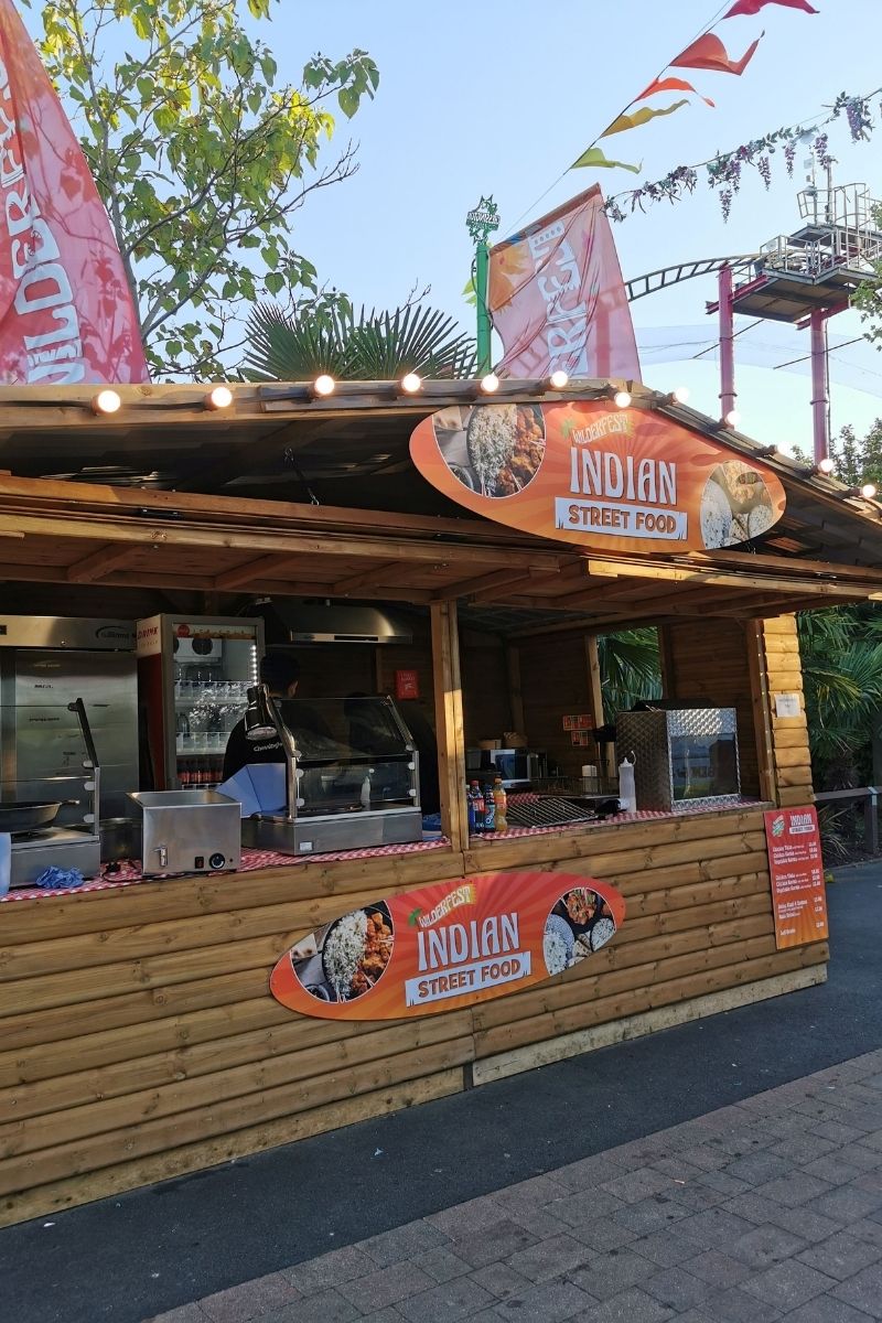Indian Street Food - a stall at Chessington World of Adventures.