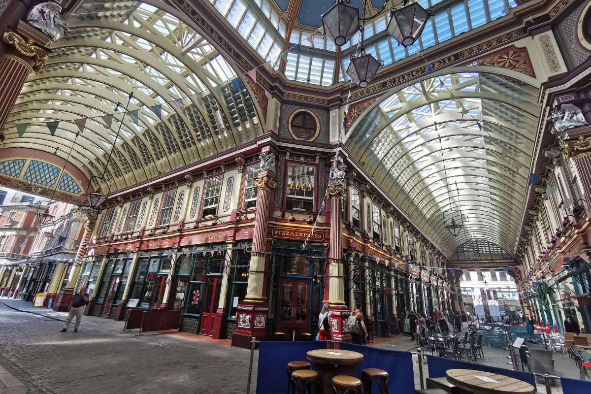 Leadenhall Market in London - one of the Harry Potter film locations in London.